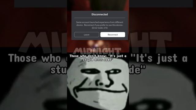 Error Code 273 ? #shortz #unsafe #banned #hacker #roblox смотреть онлайн