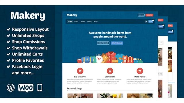 Makery - Marketplace WordPress Theme | Themeforest Website Templates and Themes смотреть онлайн