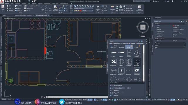 ELECTRICAL PLAN (Electrical Wiring) in AutoCAD Architecture 2023 смотреть онлайн