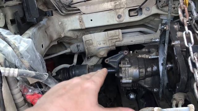 SsangYong Actyon (2G)_снятие ДВС и АКПП__вы устанете крутить и лазить в разные дырочки)))