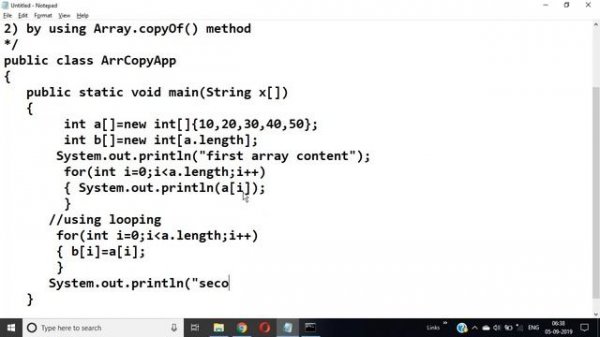 what are the different way of copying array in to another array