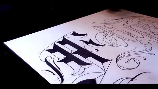 California Custom Chicano Fancy Script Tattoo Style Letters смотреть онлайн