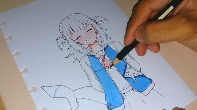 [Thank you for 100 subscribe] Drawing Gawr Gura?? смотреть онлайн