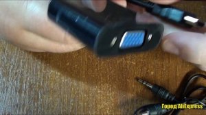 Amkle адаптер конвертер hdmi to vga 1080P с аудио кабелем и доп питанием