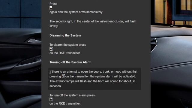Chevrolet Cruze | Vehicle Alarm System