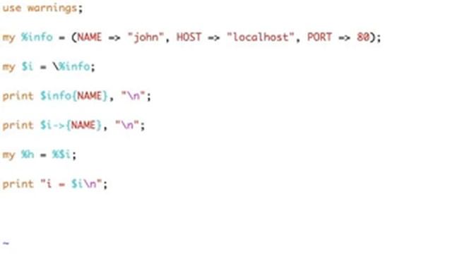 Perl: Introduction to Hash References смотреть онлайн