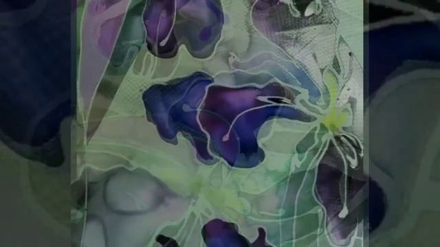 Irises.painting on silk.batik.Natali смотреть онлайн