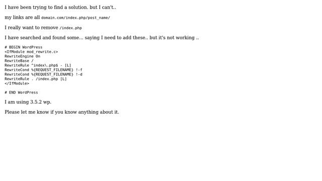 Wordpress: remove "index.php" from permalinks (2 Solutions!!) смотреть онлайн