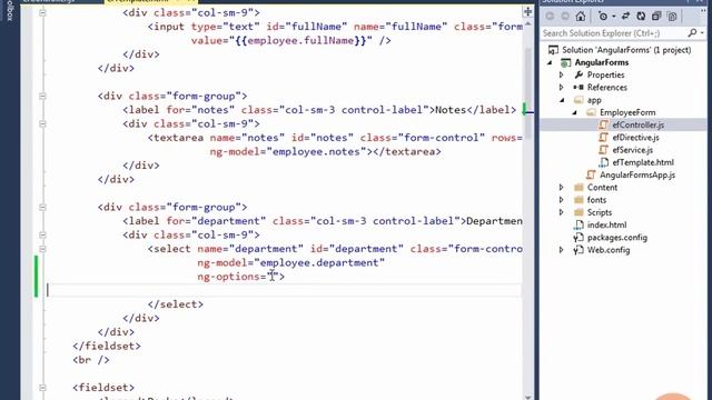 Angularjs Form with Bootstrap and ASP.net MVC 5 Data Binding to a Select Element 11 смотреть онлайн
