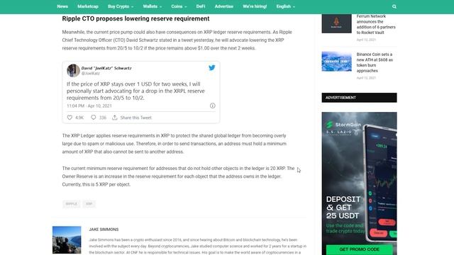 Шварц снизит резерв по мере роста XRP на 38% ? | Обзор Ripple xrp смотреть онлайн