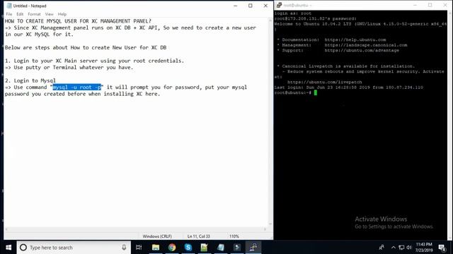 How to Create MySQL User for XC Management Panel смотреть онлайн
