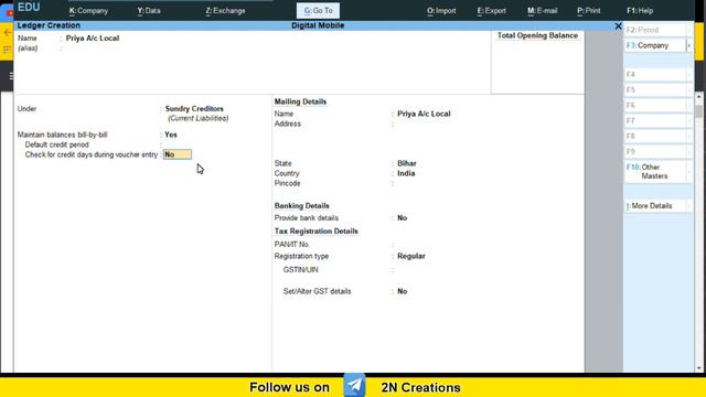 Create Ledger Tally Prime || Purchase Local || Purchase Interstate || Free Tally Course Beginner смотреть онлайн