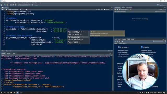 rfacebookstat #8: Как загрузить данные о расходах из Facebook в Google Analytics с помощью языка R смотреть онлайн