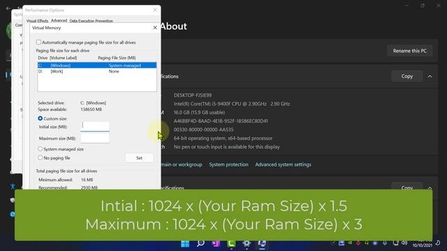 How to Increase 16GB = 32GB RAM on PC & Laptop! | Increase Virtual Memory on Windows 11 - 2021 смотреть онлайн