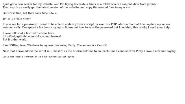 I need to run a script to pull repo. from github without asking me a password смотреть онлайн