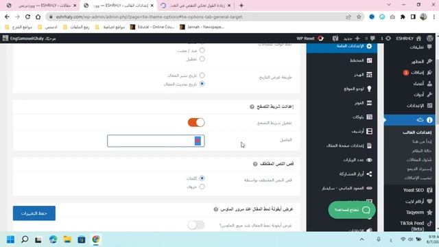 ضبط الإعدادات العامة والمخطط في اعدادات قالب جنه смотреть онлайн