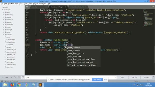 #9 Make E-commerce website in Laravel 5.6 | #20 Admin Panel | View Products | Datatables смотреть онлайн