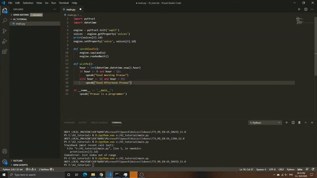Basic Artificial Intelligence in Python | Python 3.8.5 смотреть онлайн