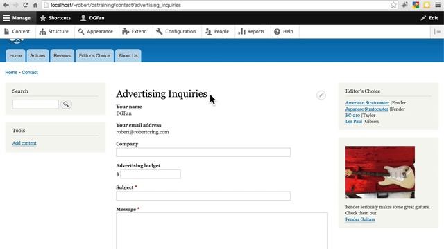 Build Your First Drupal 8 Site, Lesson 10: Contact Forms смотреть онлайн