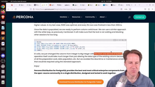 Subquery Performance, Avoid Update Locking, Column Changes, Outage Workshop | Scaling Postgres 274 смотреть онлайн