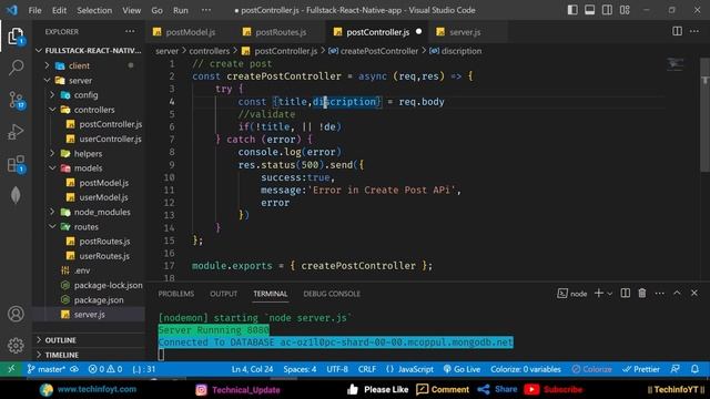 Posts API | Building a Fullstack React Native App | React Native project смотреть онлайн
