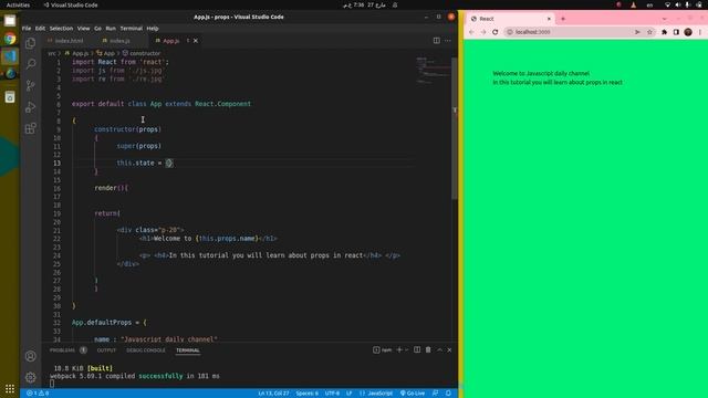 Props in React | Learn How work with props in React смотреть онлайн