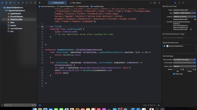Filter Table View Using UISearchBar | Swift смотреть онлайн