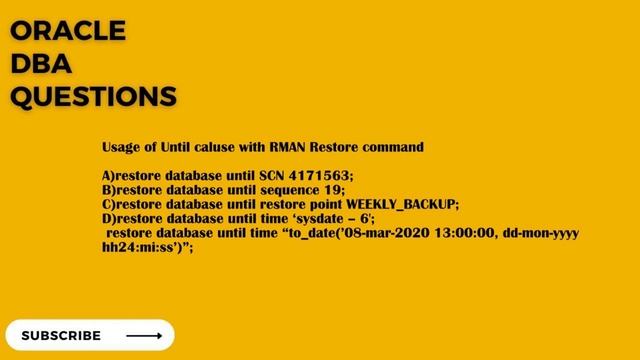 Rman Scenarios: How to Rman until clause смотреть онлайн
