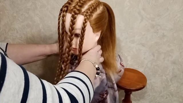 Прическа из кос, для женщин. смотреть онлайн
