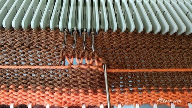 Планка с петлями // Часть 2. Вязание планки на однофонтурной машине смотреть онлайн