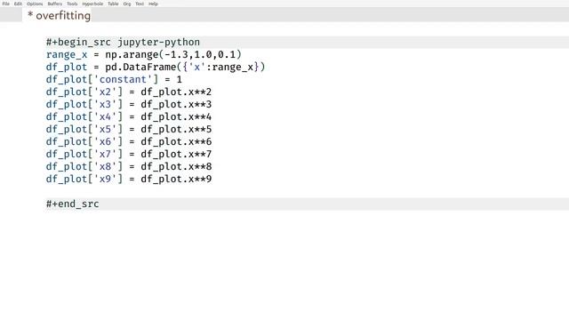 overfitting in test data with emacs and python смотреть онлайн