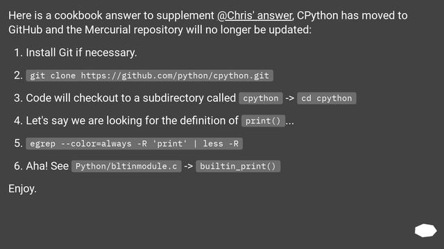 Finding the source code for built-in Python functions? смотреть онлайн