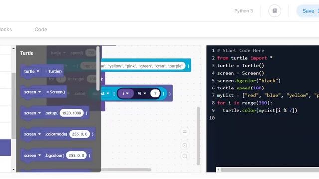 Spiral Design in Edublocks смотреть онлайн