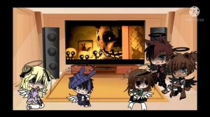 Fnaf 1 (+ Charlotte Emily) react to “left behind” (OLD AU) credits in the disc