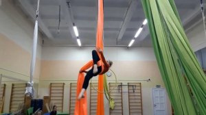 Воздушная гимнастика. Открытый урок. Полотна + дуэт на кольце.