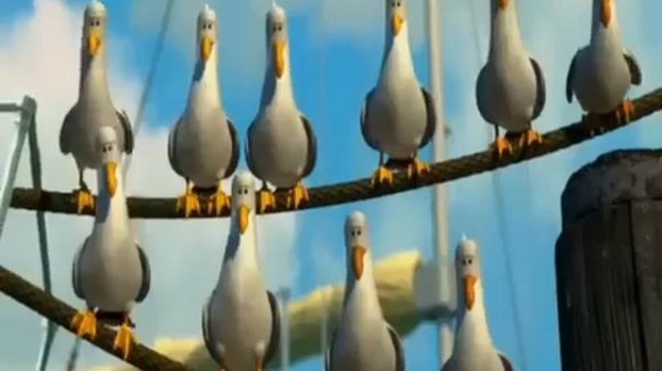 ДАЙ ДАЙ ДАЙ ! В Поисках Немо Чайки Весёлый момент мульта