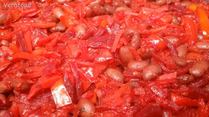 Овощное соте с фасолью. Сытный и полезный обед или ужин. смотреть онлайн