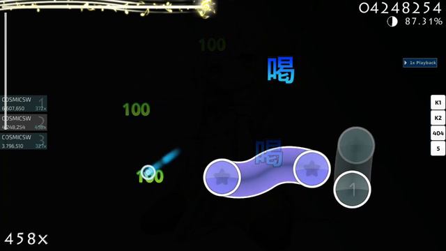 Osu mobile-Terminus Est- Blade dance (Extra) HD (Hidden mod) B rank play (thank you 50 subs!!!!!) смотреть онлайн