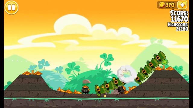 Angry Birds Seasons - Go Green, Get Lucky - Golden Egg #7 - 23,580 - World Record! смотреть онлайн