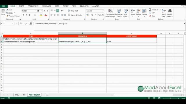 How To Extract The First Word From A Text String In Excel смотреть онлайн