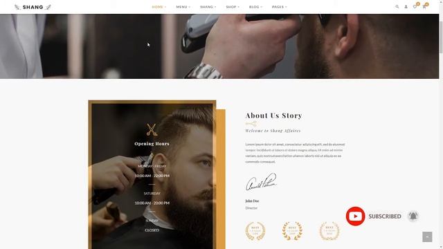 Shang - Hair Salon amp Barber Shop WordPress theme смотреть онлайн