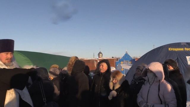 Крещение в Лангепасе. Освящение воды в протоке. 2018.01.19 смотреть онлайн