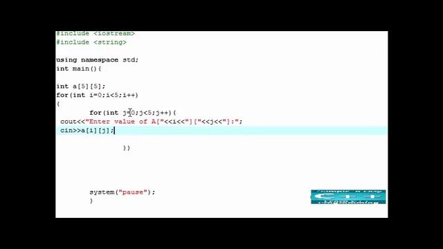 2d arrays in c смотреть онлайн
