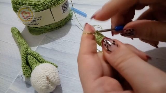 Вяжу крючком ✂ Вяжем тюльпан. Стебель ✂ смотреть онлайн