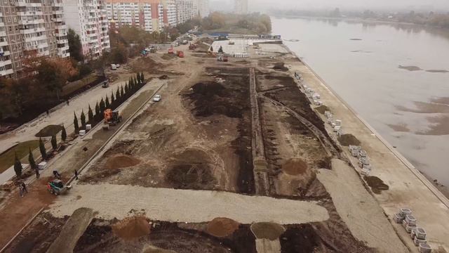 11.11.2018 - Аллея 80-летия Краснодарского Края ход работ #краснодар смотреть онлайн