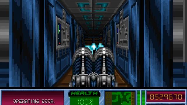 Blake Stone: Planet Strike - Secret 4: Cyborg Repair Bays (100%) [DOSBox] смотреть онлайн