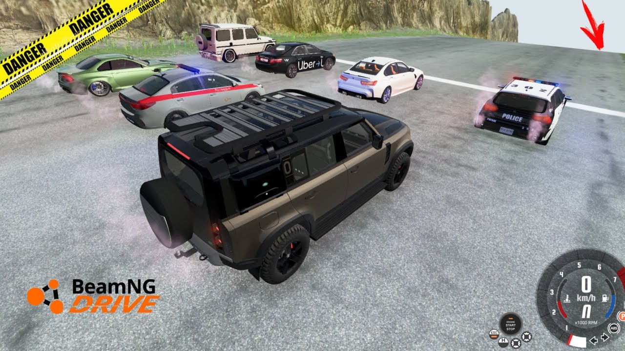 BeamNG Drive - Кто сможет уцелеть. Спуск с препятствием смотреть онлайн