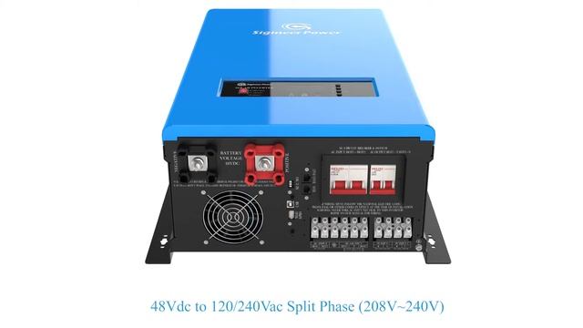 12KW 48V To 120V 240V Split Phase Pure Sine Off Grid Solar Inverter W/ 120A MPPT Controller