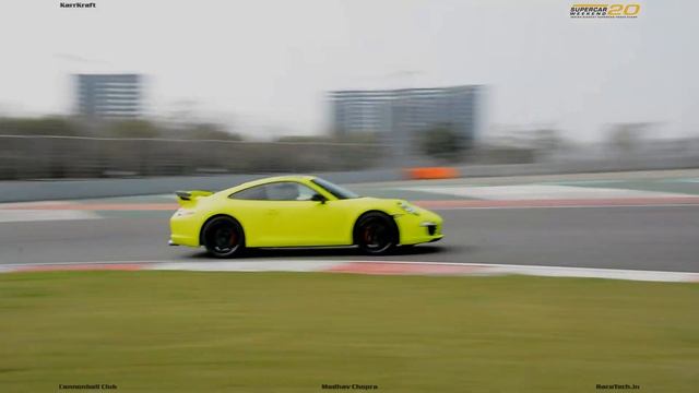 Porsche 911 Carrera S with LOUD Brombacher exhaust | Acid Green | Buddh International Circuit- Indi смотреть онлайн