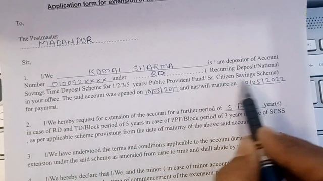 application for extension of rd/td/ppf/scss account || RD,TD, PPF, SCSS Extension Form kaise bharen смотреть онлайн